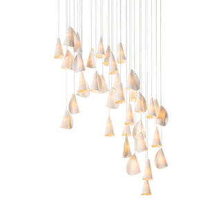 Olshaion Lampe Suspendue Géométrique en Céramique