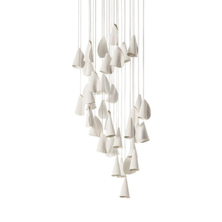 Olshaion Lampe Suspendue Géométrique en Céramique