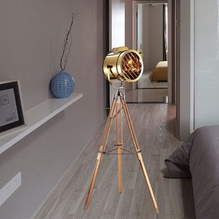 Mira Moderne Industrielle Lampadaire Trépied Rétro Métal Chromé/Bureau/Salon