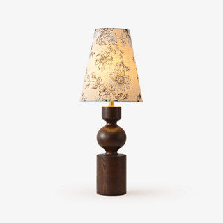 Thorne Vintage Lampe de Table en Bois Noyer
