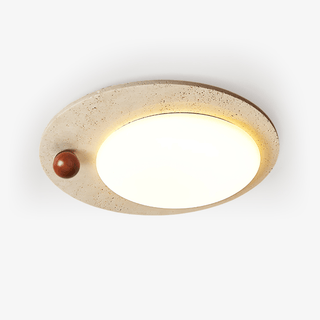 Orbia Lumière de Plafond Circulaire en Travertin