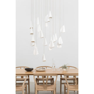 Olshaion Lampe Suspendue Géométrique en Céramique