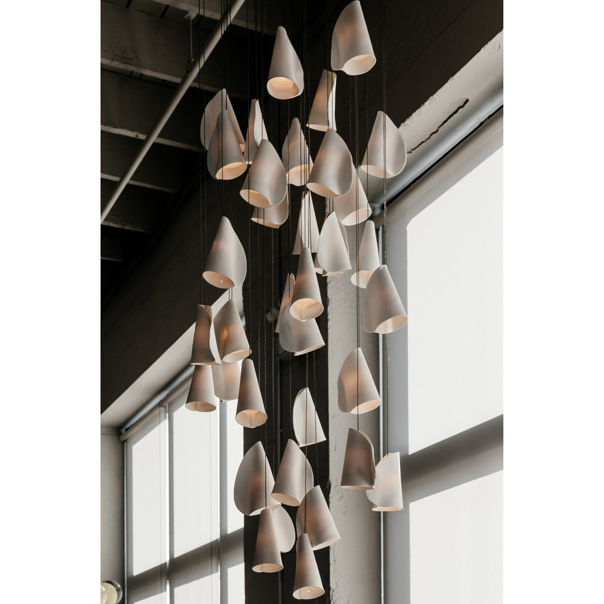 Olshaion Lampe Suspendue Géométrique en Céramique