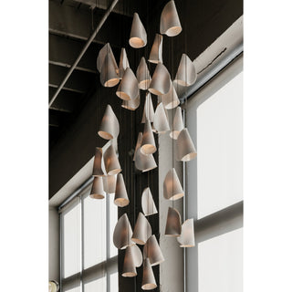 Olshaion Lampe Suspendue Géométrique en Céramique