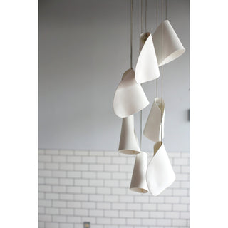 Olshaion Lampe Suspendue Géométrique en Céramique