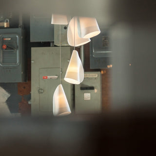 Olshaion Lampe Suspendue Géométrique en Céramique