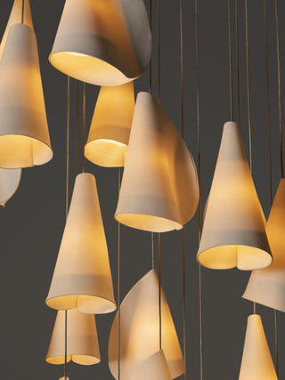 Olshaion Lampe Suspendue Géométrique en Céramique