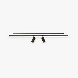 Aim Plafonnier Linéaire Minimaliste Métal/Acylique Noir Salle à Manger