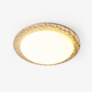 Cascade Travertine Carved Ceiling Light-Neutral Decor