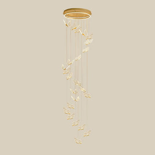 Olivia Moderne LED Suspension Doré Métal/Acrylique Salon Chambre à coucher