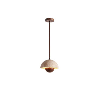Ersile Suspension en Bois et Travertin