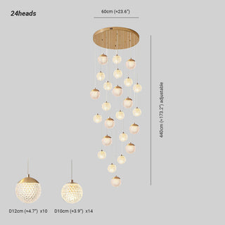 Arisha Luminaires Suspensions Multi/Bulle Moderne Métal/Acrylique Doré Chambre à Coucher