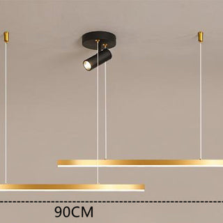 Arisha Suspension Linéaire Moderne, Métal, Doré, Salon