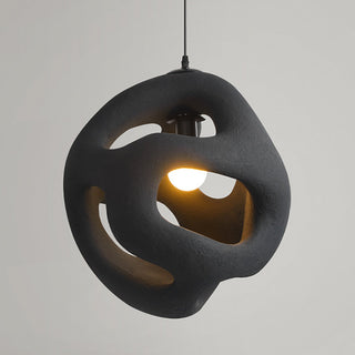 Avi Suspension Globe Moderne, Métal/Résine, Blanc/Noir, Bar/Salle de Séjour
