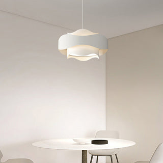 Arisha Suspension Ronde Contemporaine, Métal, Blanc, Chambre à Coucher/Salle à Manger