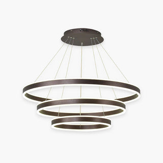 Arisha Led Suspension Cercle Minimaliste, Acrylic/Metal, Brun, Chambre