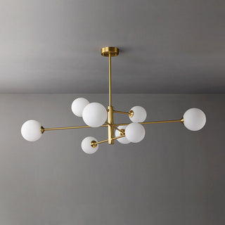 Teoxa Lustre Bulle Moderne. Cuivre/Verre. Noir/Cuivre. Salon-Luire