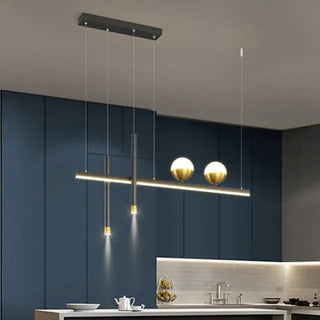 Arisha  Luminaires Suspension Minimaliste Globe Double Métal Salle à manger