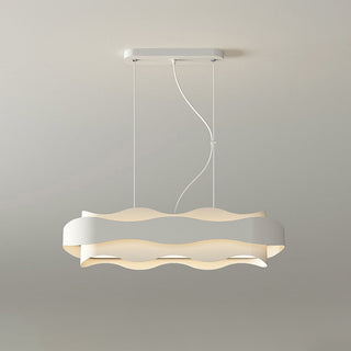Arisha Suspension Ronde Contemporaine, Métal, Blanc, Chambre à Coucher/Salle à Manger