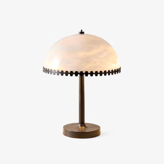 Nuxs Lampe de Table en Albâtre Dôme Élégante