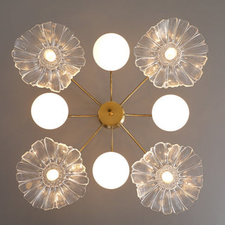 Valentina Nordique LED Lustre Or Verre Salon/Chambre À Coucher/Salle À Manger