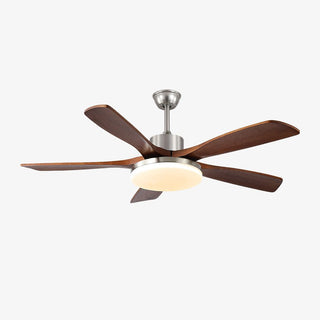 Plafonnier ventilateur moderne Orvian en bois