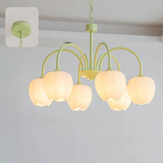 Lustra Lustre Tulipe en Verre Matcha