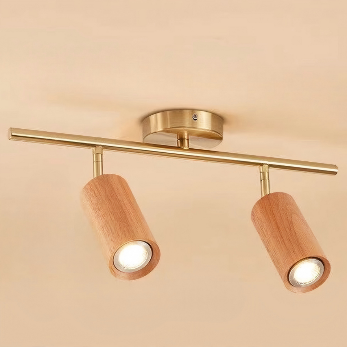 Liora Wooden LED Track Light-Neutral Decor