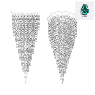 Veshaa Lustre en cristal de pierre de luxe postmoderne