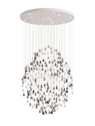 Droplets Sculpture Chandelier-Neutral Decor