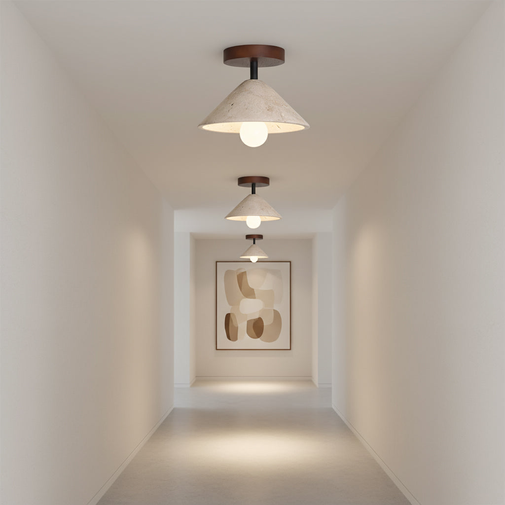 Valorian Plafonnier en Travertin Beige