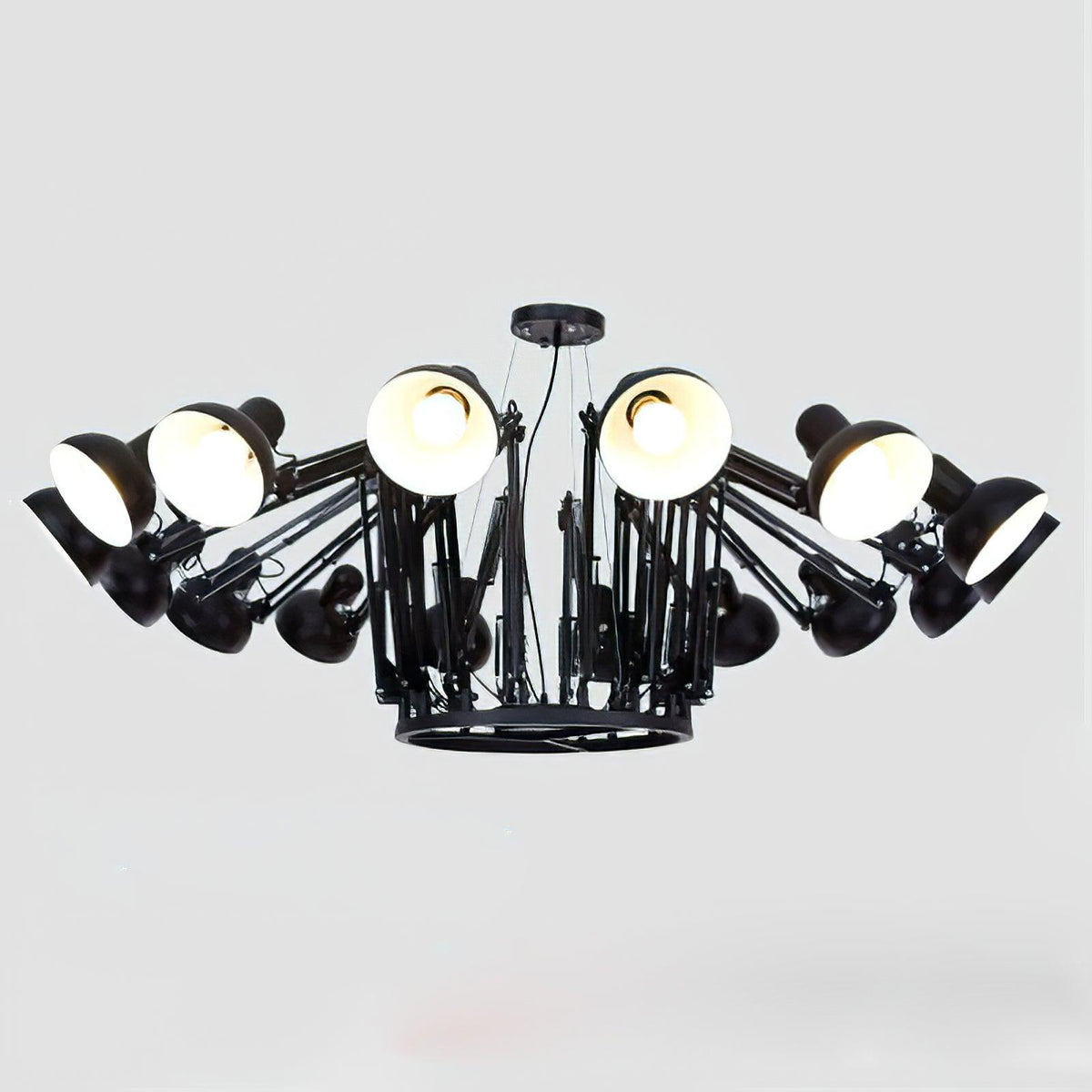 Taluna Lustre Noir à Bras Multiples Ajustables
