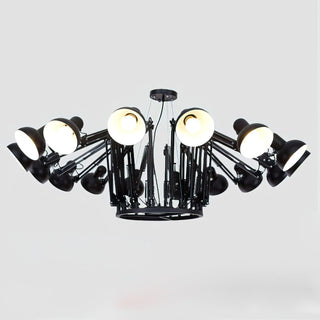 Lustra Lustre Noir à Bras Multiples Ajustables