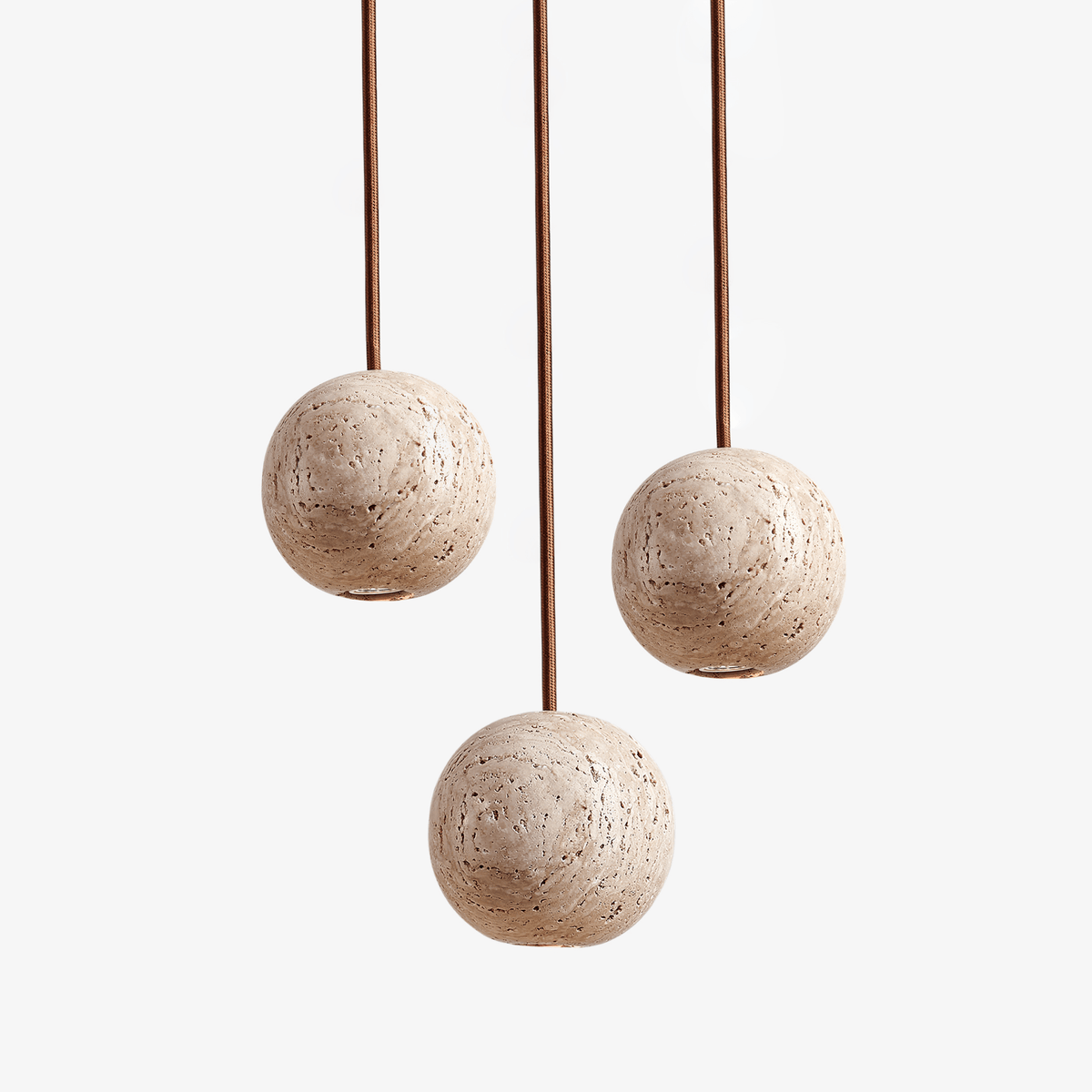 Trio Suspension en Travertin