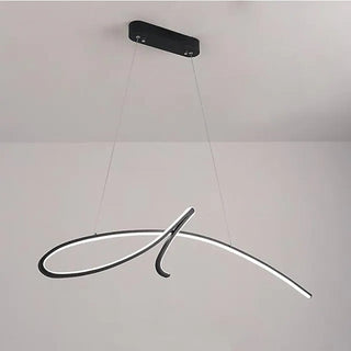 Arisha Suspension Linéaire Simple, Métal, Noir/Or, Salon