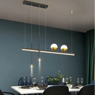 Arisha  Luminaires Suspension Minimaliste Globe Double Métal Salle à manger