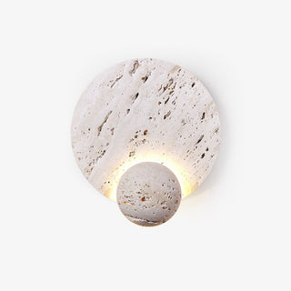 Luna Travertine Sconce-Neutral Decor