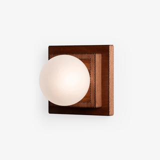 Luna Applique Murale en Bois Globe Empilé Texturé Moderne Artistique