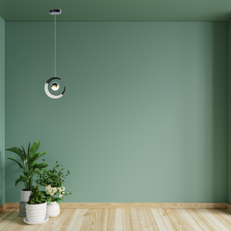 Arisha Suspension Ciel Etoilé Linéaire Simple, Métal, Noire/Dorée, Chambre