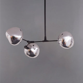 Valentina Suspension Globe Inhabituelle, Métal/Acrylique, Doré Rosé/Or/Chromé, Salon/Salle à Manger
