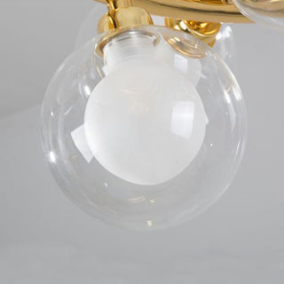 Valentina Luminaires Suspensions Design LED Art Deco Métal Verre Or Chambre à Coucher/Salon