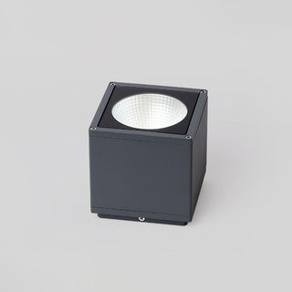 Ray Plafonnier Cube Moderne, Métal/Verre, Gris, Extérieur