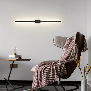 Arisha Longue Intérieur LED Applique Murale Linéaire Moderne Métal Noir Salle de Bain