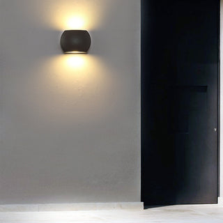 Ray Géométrique LED Applique Murale Noir Gris Métal Verre Cour