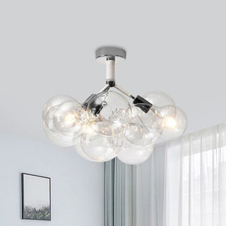 Valentina Moderne LED Plafonnier Doré/Chromé Verre Salle à manger