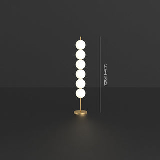 Valentina Design Lampadaire Globe Moderne Métal Laiton/Blanc Salon
