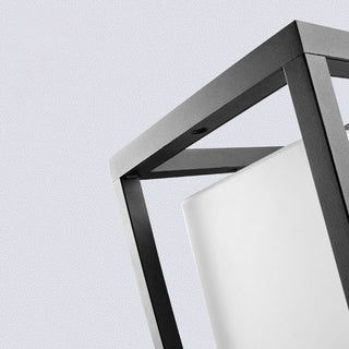 Ray Lampe Solaire Pilier Moderne, Métal, Noir, Allée