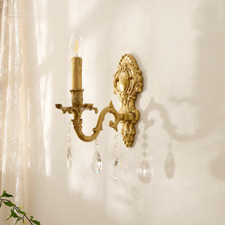 Silva Luxe Vintage LED Intérieur Applique Murale Métal Cristal Salon Couloir