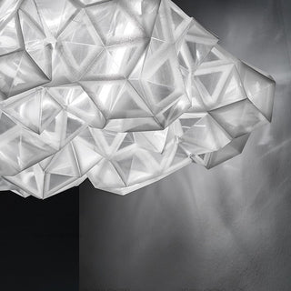 Arisha Suspension Irrégulier Géométrique, Metal/Acrylique, Blanc/Noir, Chambre