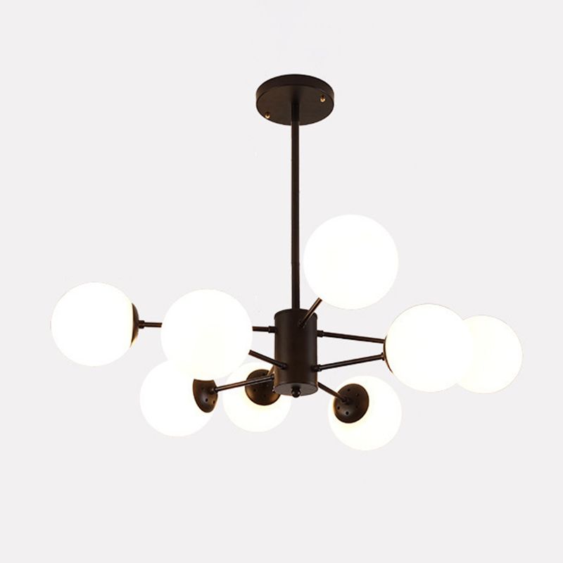 Valentina Suspension Multi Retro, Metal/Verre, Noir/Or, Salon